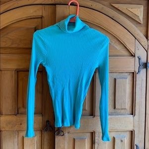 Light blue turtleneck